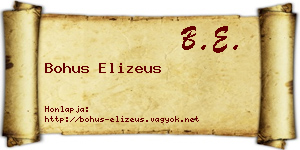 Bohus Elizeus névjegykártya